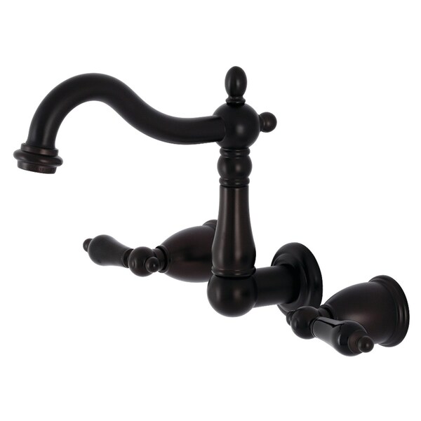 KS1255PKL Duchess 2-Handle Wall Mount Bathroom Faucet, Oil Rubbed Brnz
